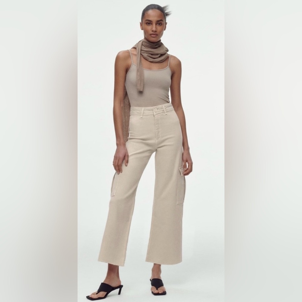 Zara Marine Straight Leg Cargo Pants